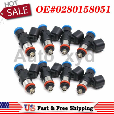 8PCS Fuel Injectors For Chevrolet Camaro Corvette Pontiac LS3 LS7 Cadillac CTS
