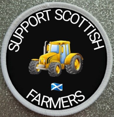 3 Zoll Support Scottish Farmers Farmer Landwirtschaft Eisen/Aufnähen Patch Abzeichen 