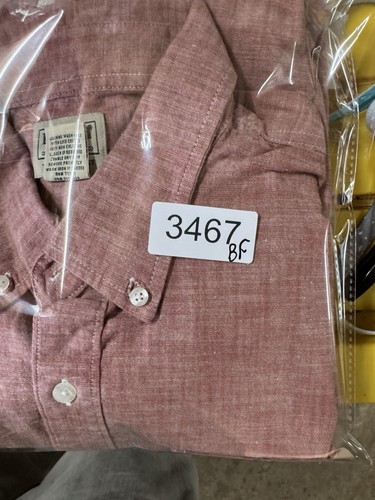 Camisa LL Bean Chambray Para Hombre Grande Reg. How Red Traditional Fit Classic Core Prep - Imagen 10 de 10