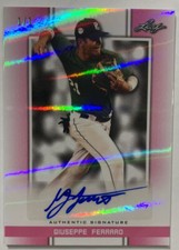 2019 LEAF PG NATIONAL SHOWCASE GIUSEPPE FERRARO PINK REFRACTOR AUTO 1/1