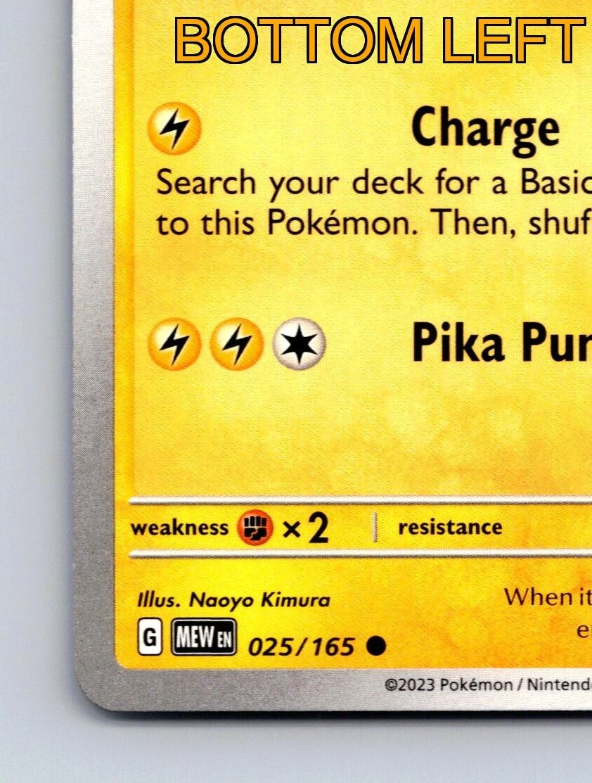 Pikachu HP 60 Charge Attack Pika Punch Lightning Pokémon Card | eBay