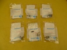  6 Amphenol Coaxial BNC Straight Crimp Connector 500 Ohm , 31-320