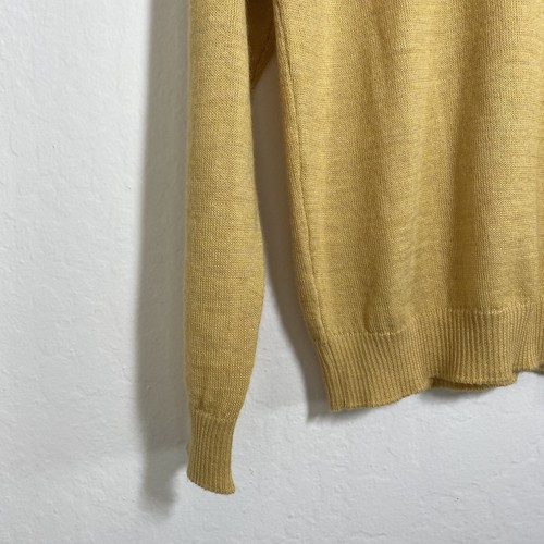 Kuna Men’s William Yellow Baby Alpaca Knit Pullover Sweater Casual 1/4 Zip NWT - Picture 5 of 9