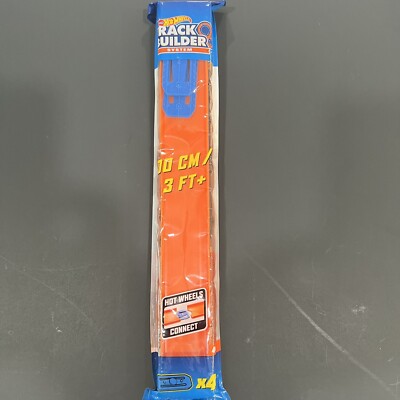 Hot Wheels Track Builder 3 Feet/ Orange Track Connection Racing Straight Track