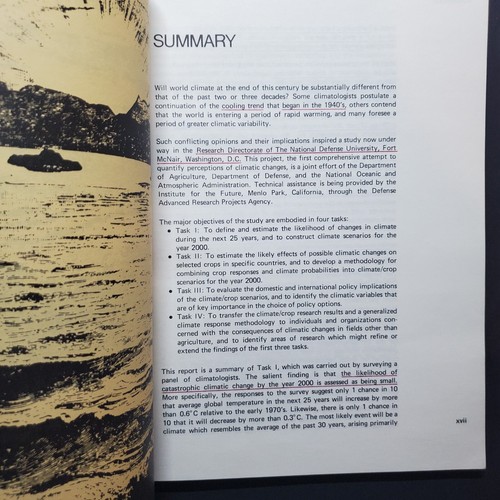 Vintage Climate Change to the Year 2000, 1976 PB, National Defense University - Picture 9 of 13