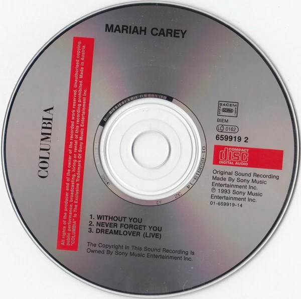 Mariah Carey – Without You (Columbia – COL 659919 2) - Bild 3 von 3