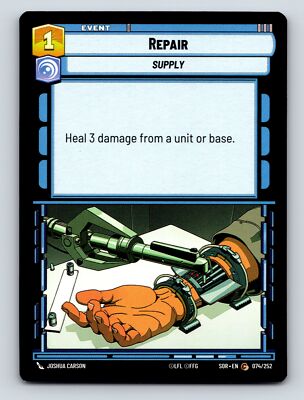Event Repair Supply Command Card Repair 1C No HP No Power No Ability