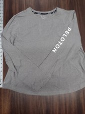 Women's Peloton Womens Gray Long Sleeve T-shirt Size XL Made in USA