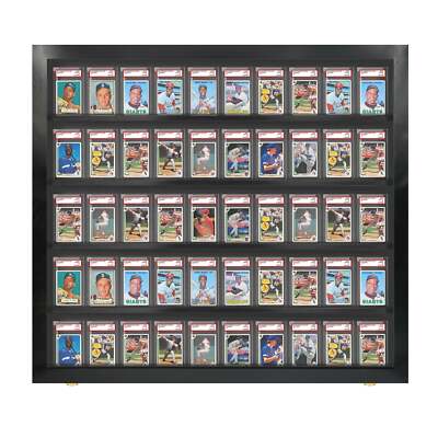 PENNZONI Sports Card Display Case, Holds 50 PSA Graded Sports & Playing Cards