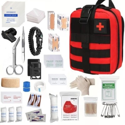 151pcs Survival First Aid Kit Medical Emergency Military Trauma Bag ...