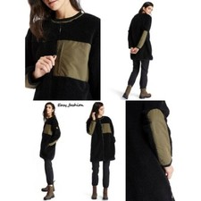 Timberland Women's Black / Olive Long Fleece Jacket A2byb
