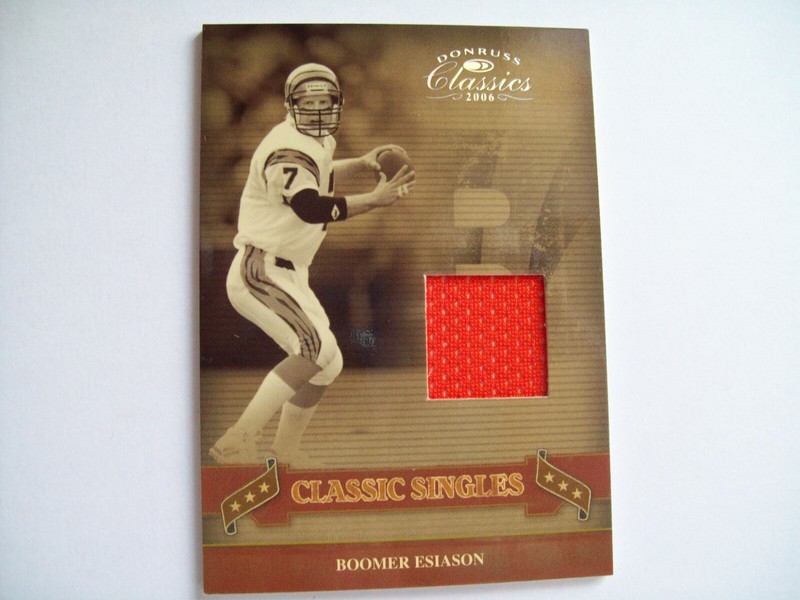 BOOMER ESIASON AUTHENTIC GAME USED PIECE OF JERSEY 95 /250 CLASSIC SINGLES 2006