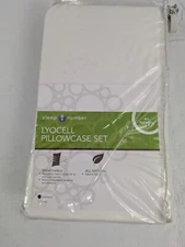 Select Comfrt Sleep Number Lyocell Pillowcase Set Standard Size White NEW