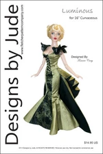 Luminous Doll Clothes Sewing Pattern for 16" Curvaceous new DeeAnna Tonner