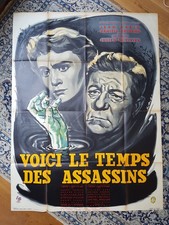 Affiche 1956 VOICI LE TEMPS DES ASSASSINS 120x160 DUVIVIER Jean GABIN /Yves THOS
