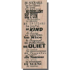 Mounted Rubber Stamp, BE UNIQUE, Saying,Media,Words,Inspiration,Phrase,Greetings