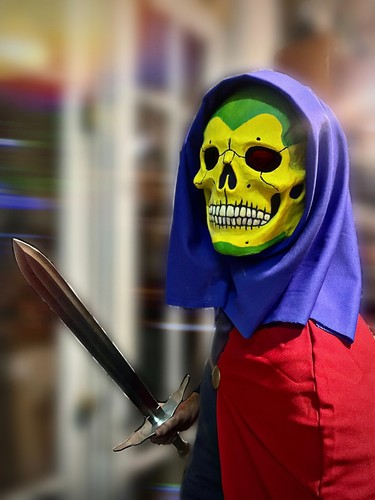 SKELETOR MOTU HE-MAN half latex MASK TOY STYLE KO BOOTLEG Halloween cosplay Art - Picture 4 of 24