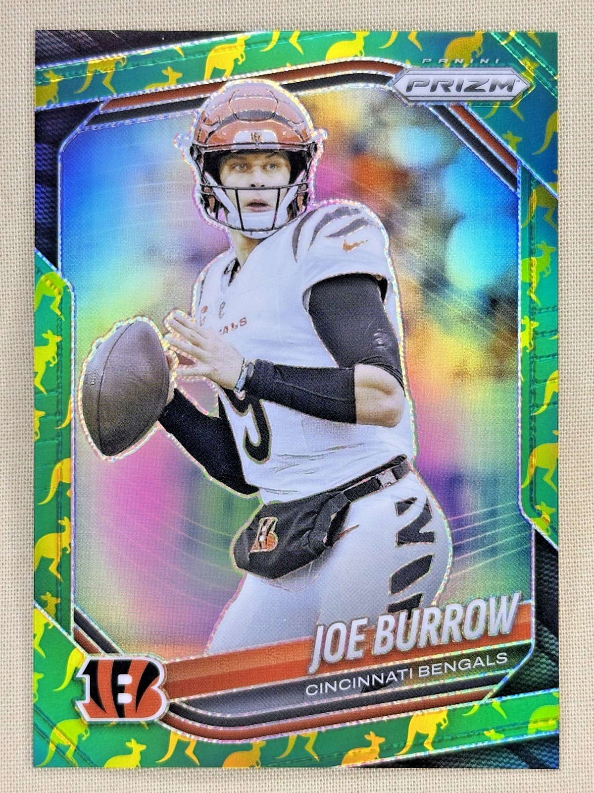 2025 Panini Prizm Joe Burrow Kangaroo Prizm /61 Cincinnati Bengals #62
