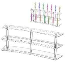 Acrylic Pen Display Stand, 2-Tier 27 Slots 1.5cm Wide Pen Holder