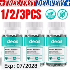 1-3 Pack DEOS Internal Deodorant Supplement   Full Body Deodorizer