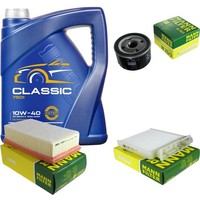 Inspektionspaket 5L Mannol Classic 10W-40 FüR Renault Clio III 1.6 16V 1.5 Dci