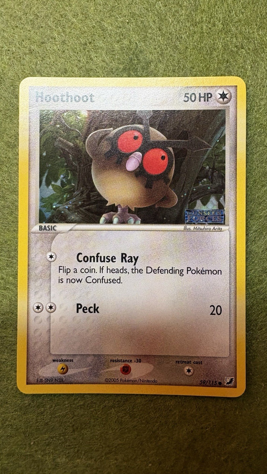 Hoothoot 59/115 Unseen Forces Reverse Holo