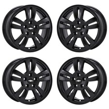 15" Chevrolet Sonic  Gloss Black Wheels Rims Factory OEM 5523 2012-2016 Set