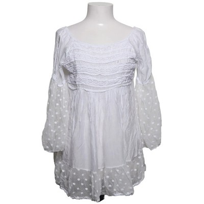 Taufkleid, Größe: 40, Weiß, Baumwolle/Seide/Viskose, Gepunktet, Spitze #XyC