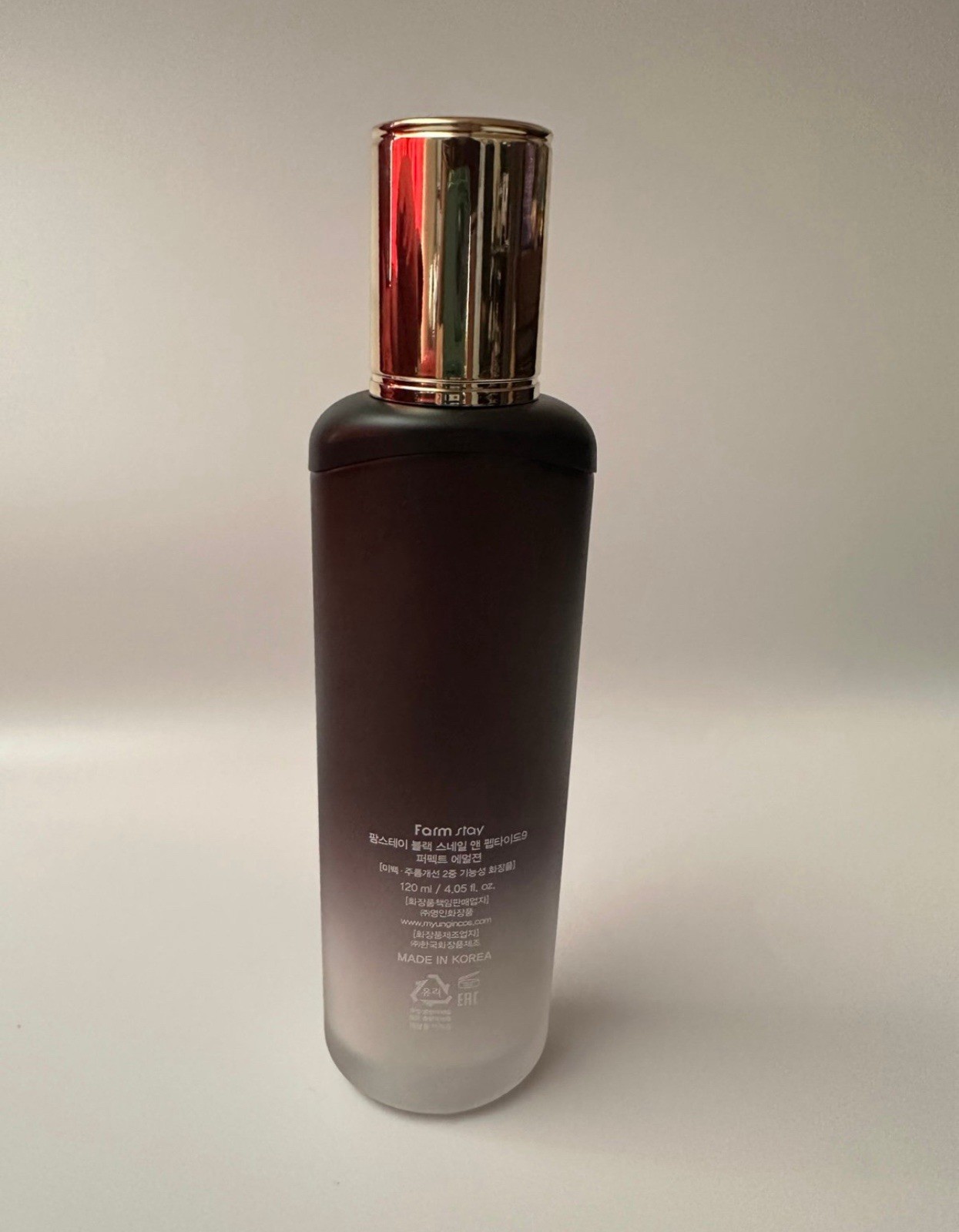 Korean FarmStay Black Snail & Peptide9 Perfect Emulsion 120ml  Mucin