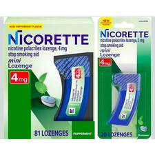 Nicorette Mini Lozenge 4mg Peppermint Stop Smoking Aid New 101 Ct EXP 1/27