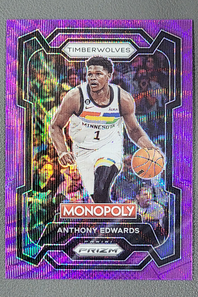 2023-24 Panini Prizm Monopoly Anthony Edwards Purple Wave Prizm #52