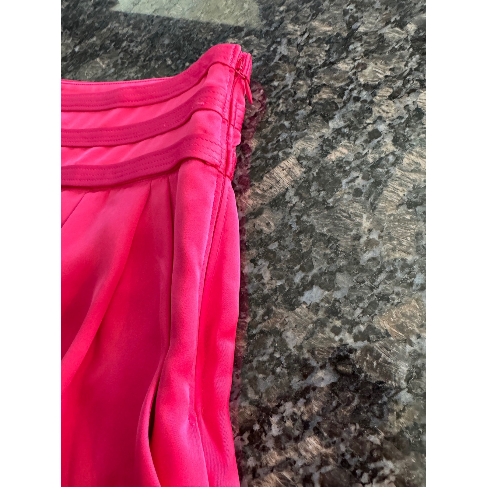 Ramy Brook Joss Shorts Hot Pink High Waisted Pleated Satin A04245007 Size 6 NEW thumbnail 4