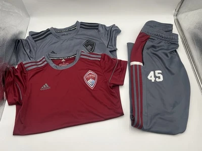 Colorado Rapids Adidas 2 Climalite Soccer Jersey pant set Youth Size Small 45 - Image 1 of 4