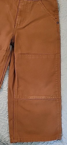 Carhartt Bib Overalls Kids Size 4 Brown Duck Canvas Carpenter Youth Boys - Picture 5 of 11