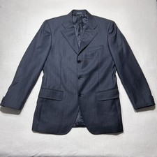 Ermenegildo Zegna Electa Wool Midnight Navy and Blue Pinstripe Suit 48 IT / 38R