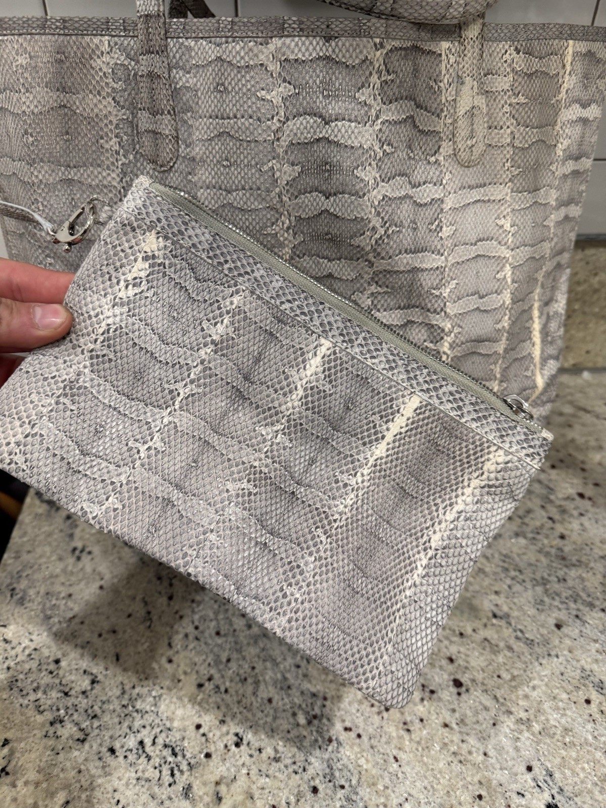 NANCY GONZALEZ Erica Gray Python & Crocodile Larg… - image 2