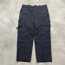Conqueror Cargo Trousers Womens 35" Military Vintage Workwear Pants, Black