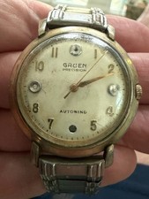Vintage Gruen Precision Autowind Automatic Watch Cream Dial Fancy Lugs 1950s