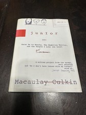 Junior Macaulay Culkin Book First Edition 1st Printing 2005 Hardcover Miramax