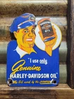 VINTAGE HARLEY DAVIDSON PORCELAIN SIGN MOTORCYCLE DEALER SALES ENGINE SERVICE