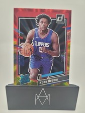 KOBE BROWN - 2023-24 Donruss International Rated Rookie Red Gold Holo Laser #239