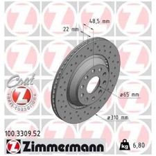 2x Bremsscheibe hinten für Skoda Superb 2 3T4 3T5 3 3V3 3V5 4 NZ3 NZ5 id32626