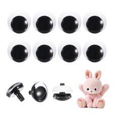 30mm Moon Safety Eyes, 26Pcs Realistic Doll Crocheting Safety Eyes Black