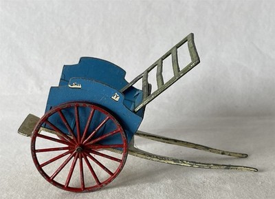 Vintage bemaltes Bleispielzeug Britains 45F ? Pferde Milchschwimmerwagen + Extra #333