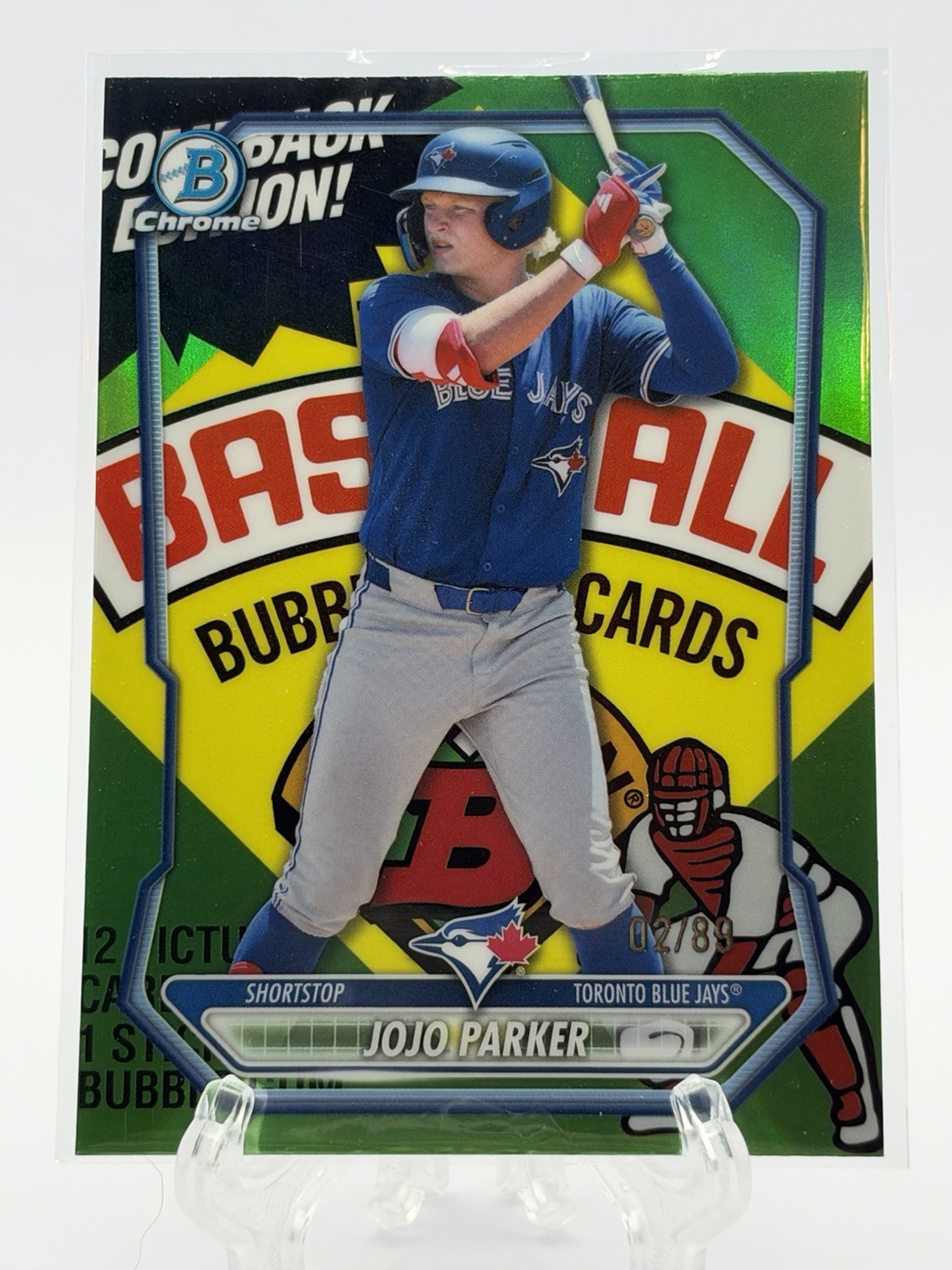 Topps 2025 Bowman Chrome Prospects JoJo Parker Green /89 #BCP-147 Blue Jays