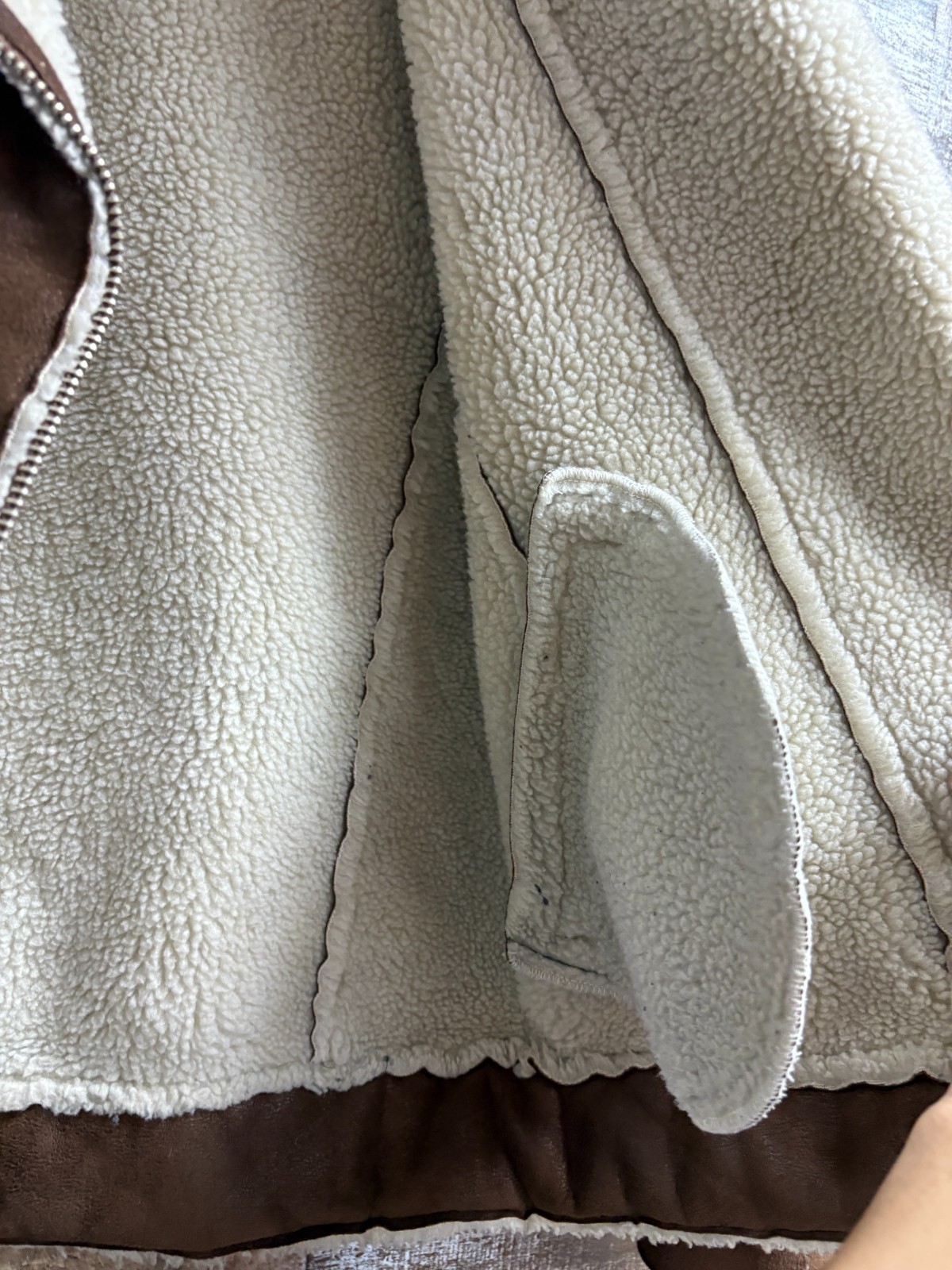 Men's Shearling Aviator Jacket - Small - image 8