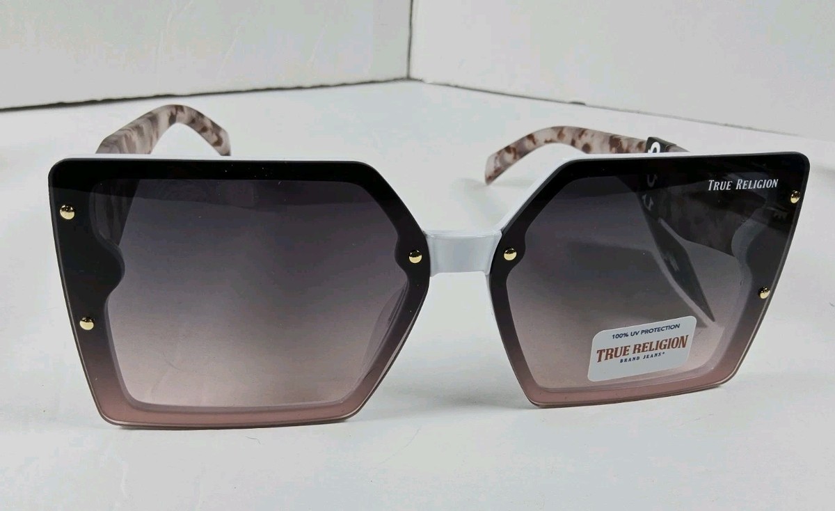 True Religion 100% UV Protection Oversized Square Sunglasses 