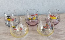 5 Vintage, Retro,Cognac, Whiskey  Gläser mit...