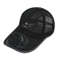 UV Protection Sunhat with Integrated USB Solar Fan for Outdoor Use