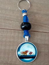 Handmade Crochet Keychain Lion King Charm Keyring USA